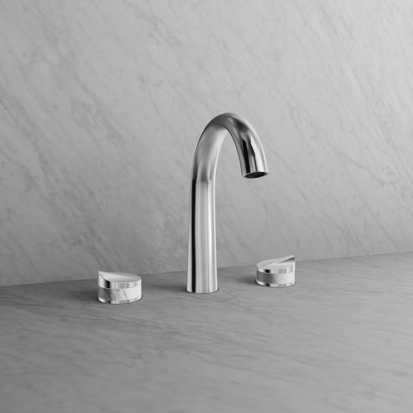 Baril 8" c/c lavatory faucet, drain included