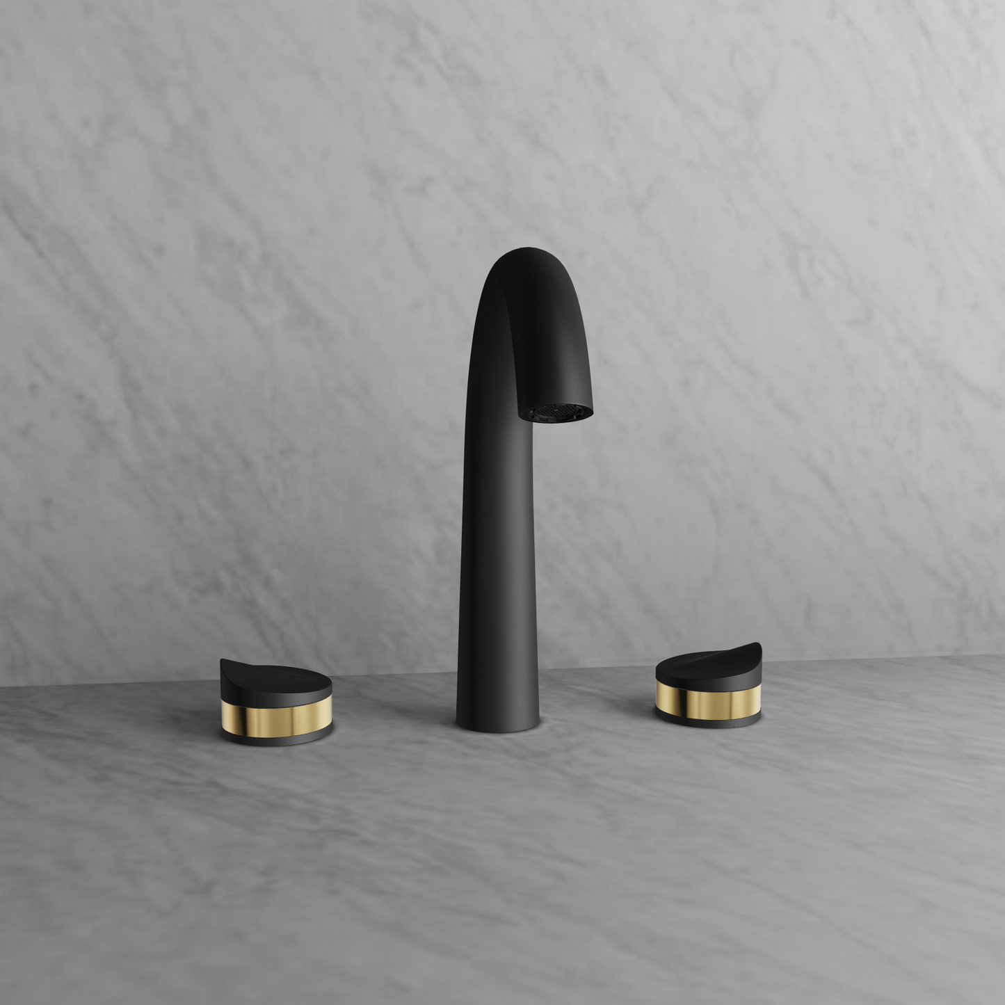 Baril 8" c/c lavatory faucet, drain included