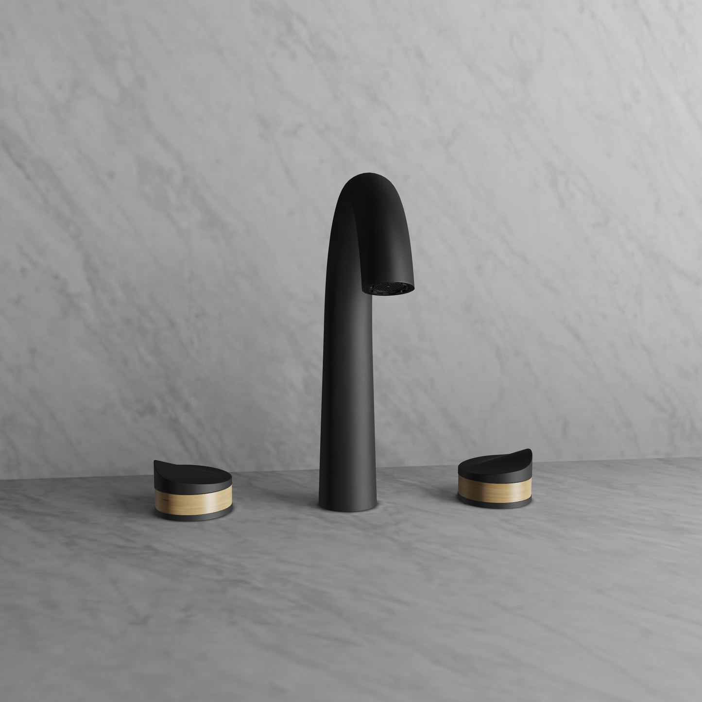 Baril 8" c/c lavatory faucet, drain included