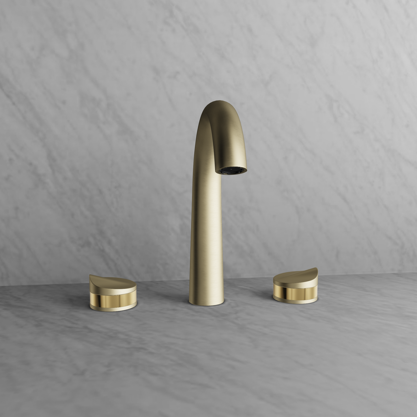 Baril 8" c/c lavatory faucet, drain included