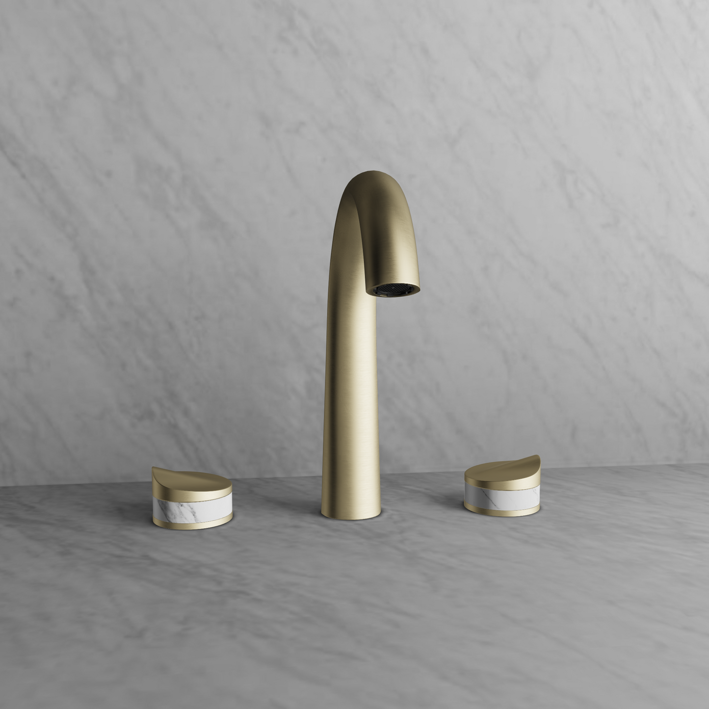 Baril 8" c/c lavatory faucet, drain included