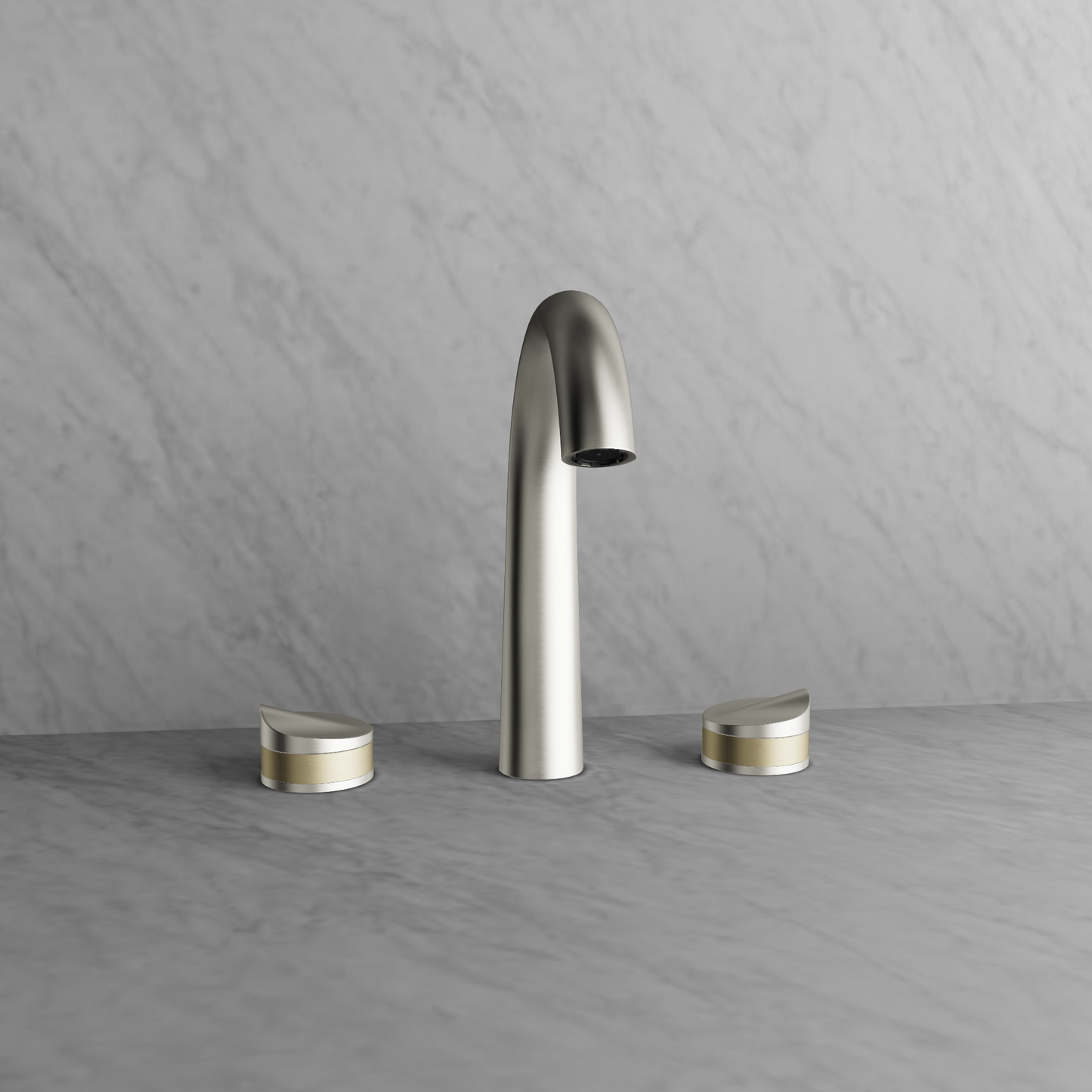 Baril 8" c/c lavatory faucet, drain included