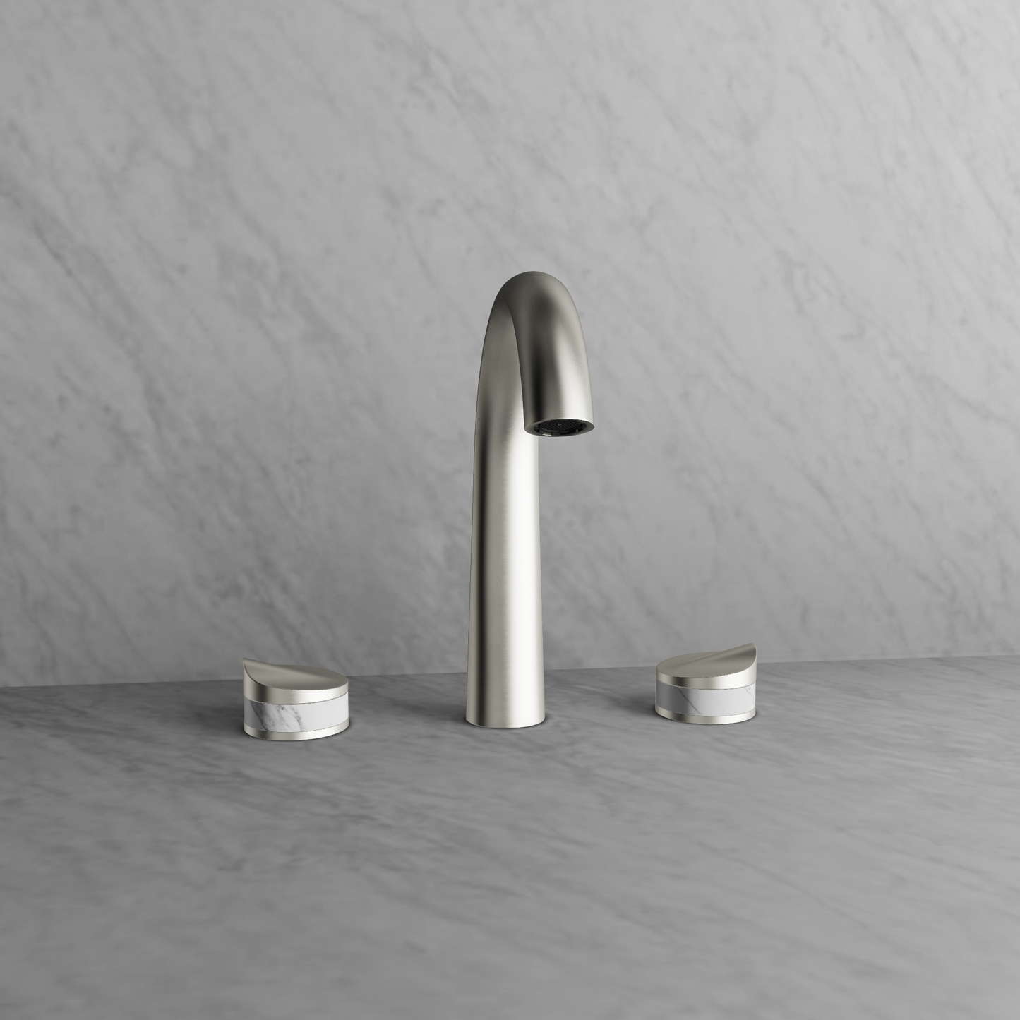 Baril 8" c/c lavatory faucet, drain included