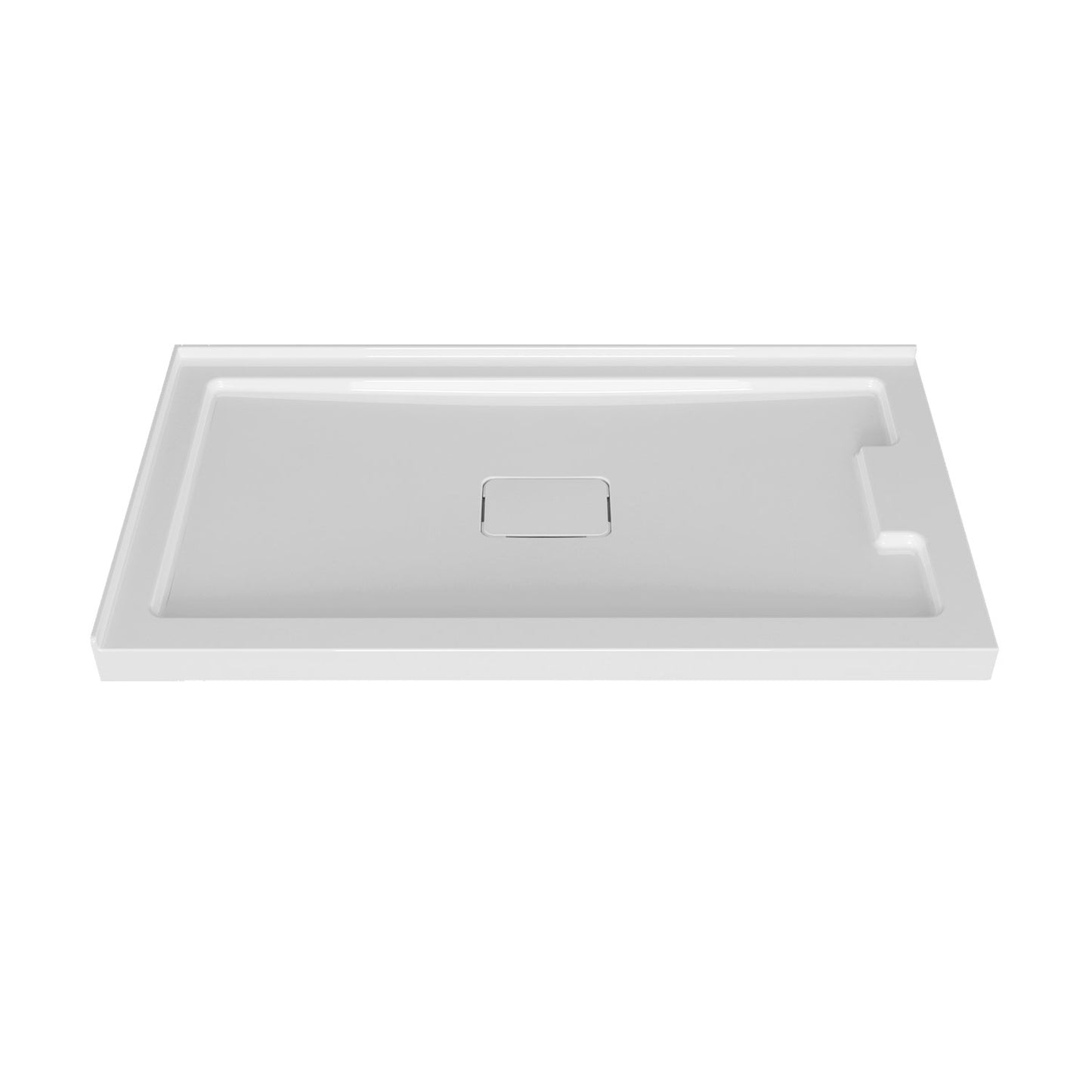 Zitta Shower base for shower column, 48" x 36", wall on the left, column on the right