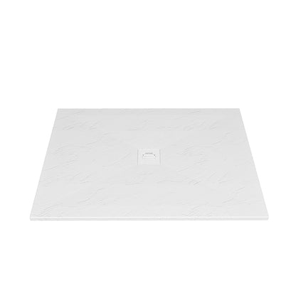 Shower base Slate 48 x 42, custom-made tile flange installation, in three colors