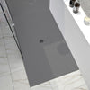 Shower base Slate 48 x 42, custom-made tile flange installation, in three colors