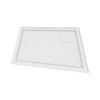 Zitta Shower base 54" x 36", angled, in a corner, wall on the right side, drain on the right side, in glossy white