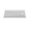 Zitta Shower base 60 x 30, in alcove, drain on the right side, in glossy white