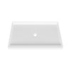 Zitta Shower base 60 x 32, in alcove, in glossy white