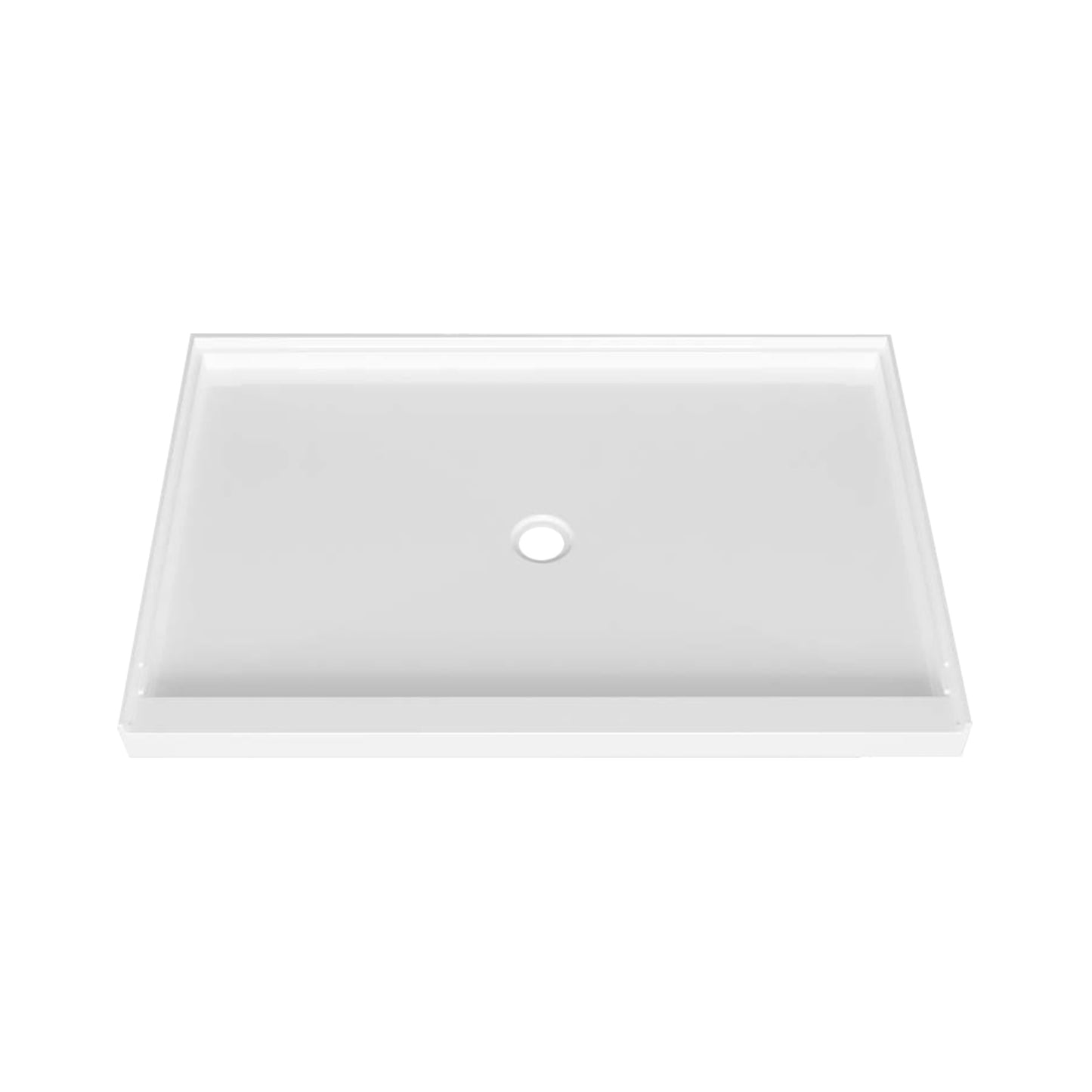 Zitta Shower base 60 x 32, in alcove, in glossy white