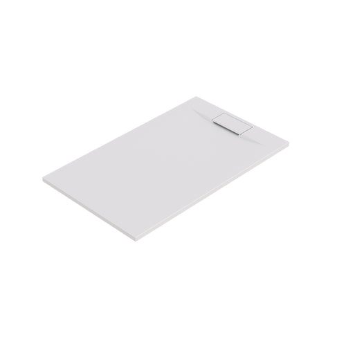 Zitta Shower base Liss 60 x 32, in alcove, drain on the right, in glossy white