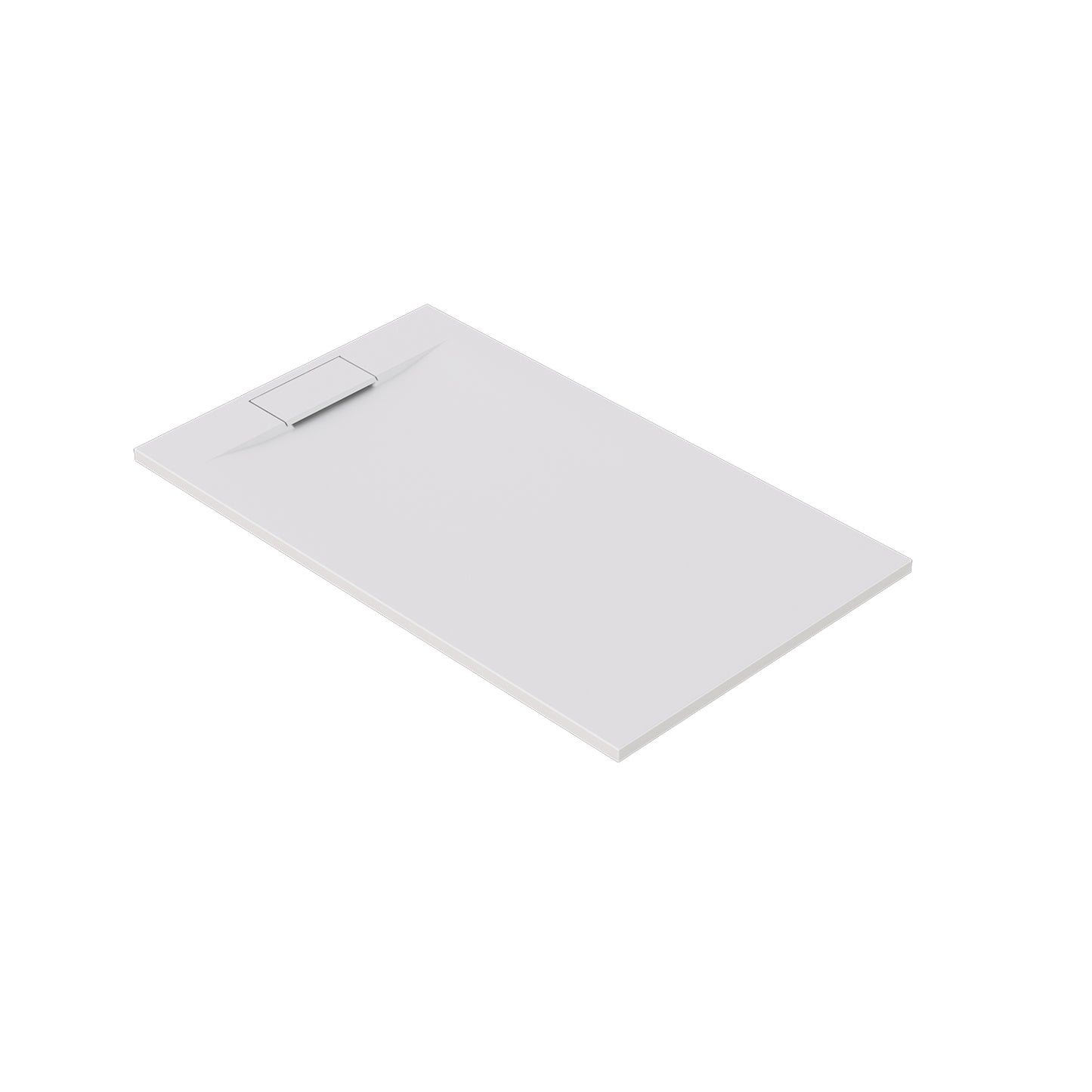 Zitta Shower base Liss 60 x 32, custom-made tile flange installation, in glossy white