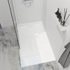 Zitta Shower base Liss 60 x 32, custom-made tile flange installation, in glossy white