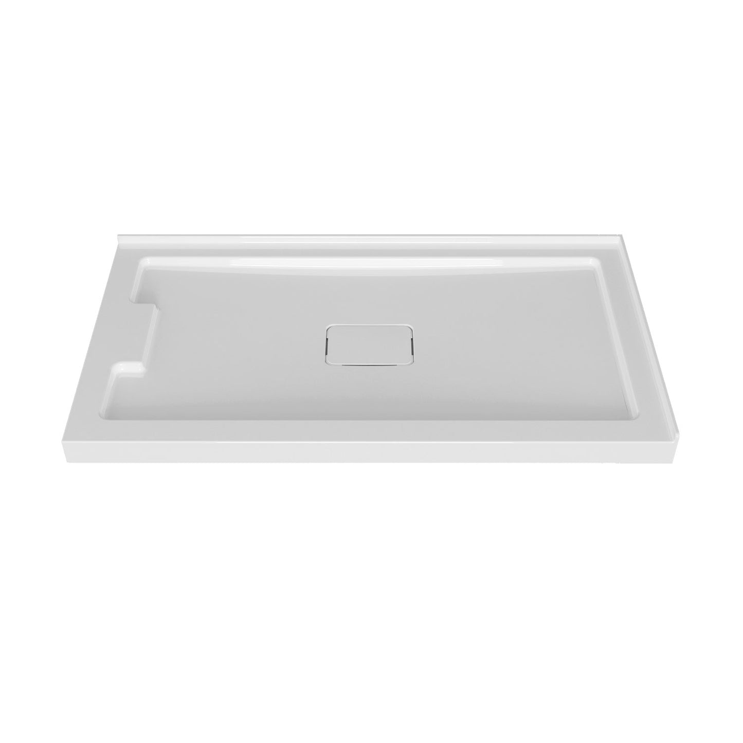Zitta Shower base for shower column, 60" x 36", wall on the right, column on the left