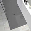 Zitta Shower base Slate 60 x 42, on wall, in black