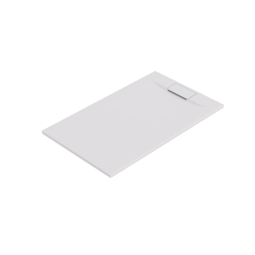 Zitta Shower base Liss 72 x 36, in a corner, wall on the right side, drain on the right side, in glossy white