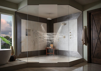 Essential Shower Series 7" Classic Round H2Okinetic Single Function Wall Mount Showerhead lifestyle