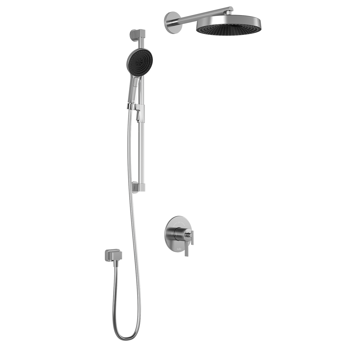 RoundOne™ TCD1 PREMIA (Valve Not Included) : AQUATONIK™ T/P Coaxial Shower System with Wallarm Chrome