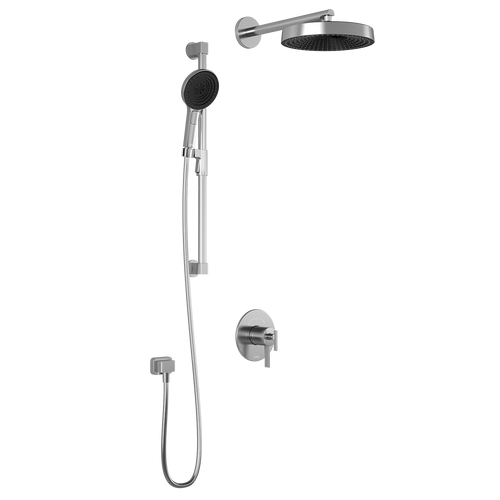 RoundOne™ TCD1 PREMIA (Valve Not Included) : AQUATONIK™ T/P Coaxial Shower System with Wallarm Chrome