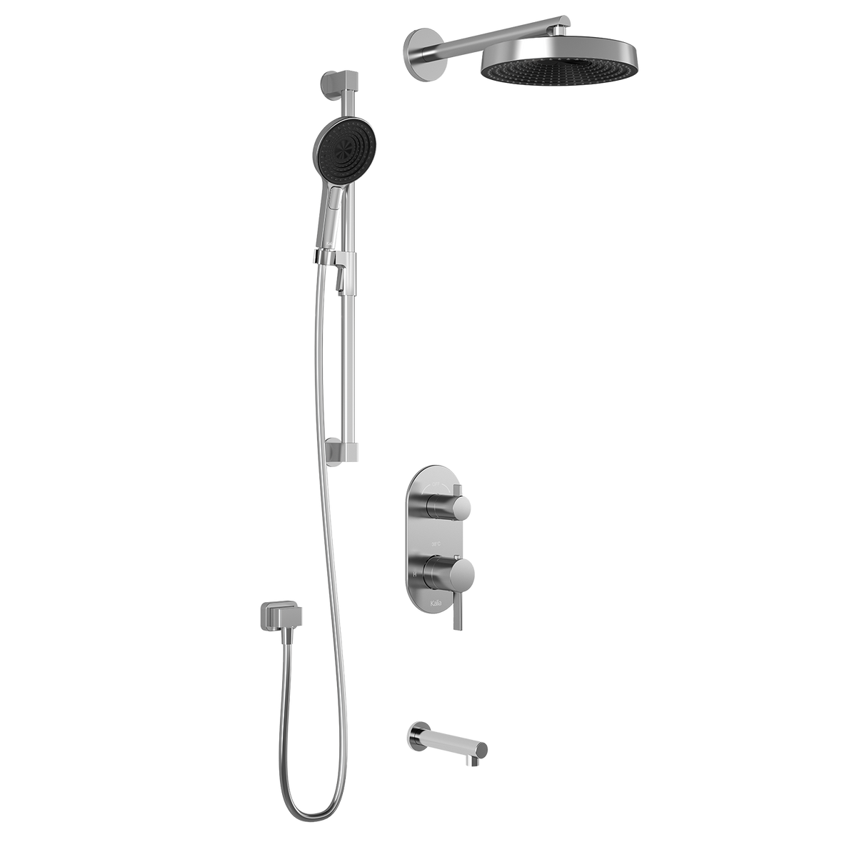 RoundOne™ TD3 PREMIA : AQUATONIK™ T/P with Diverter Shower System with Wallarm Chrome