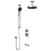 RoundOne™ TD3 PREMIA : AQUATONIK™ T/P with Diverter Shower System with Vertical Ceiling Arm Pure Nickel PVD