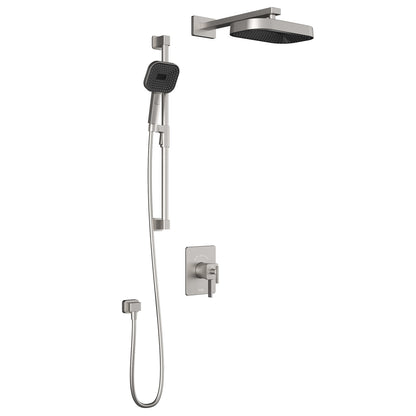Kalia SquareOne™ TCD1 PREMIA : AQUATONIK™ T/P Coaxial Shower System with Wallarm
