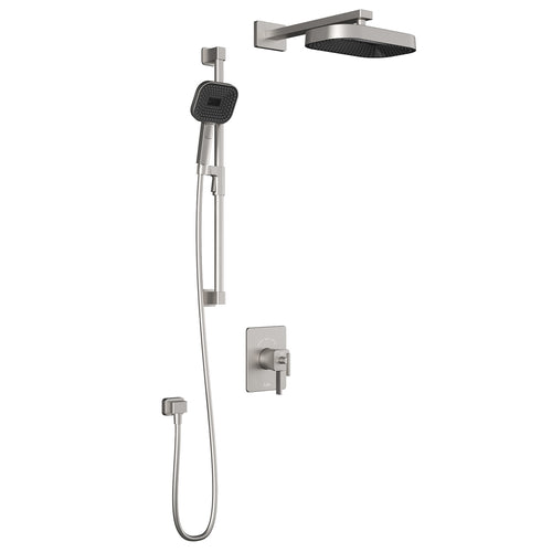 Kalia SquareOne™ TCD1 PREMIA : AQUATONIK™ T/P Coaxial Shower System with Wallarm
