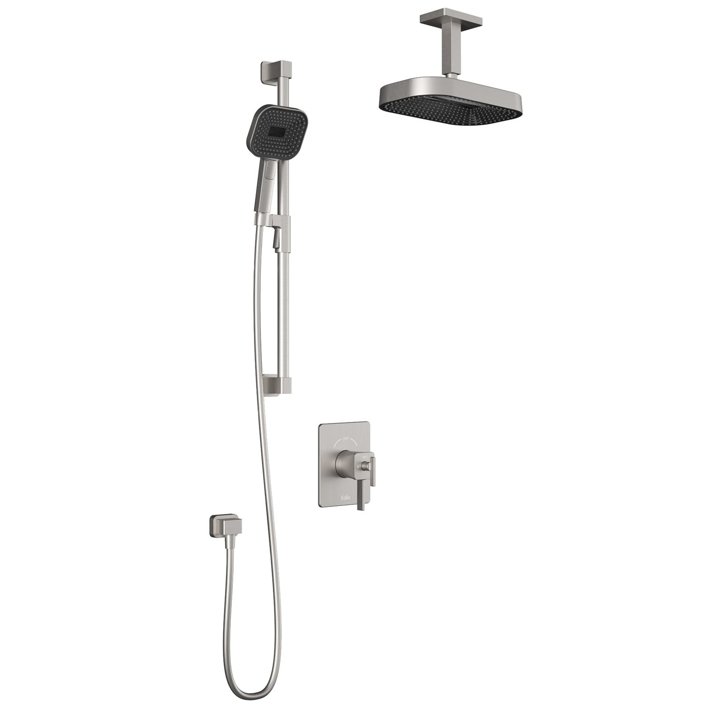 Kalia SquareOne™ TCD1 PREMIA : AQUATONIK™ T/P Coaxial Shower System with Vertical Ceiling Arm