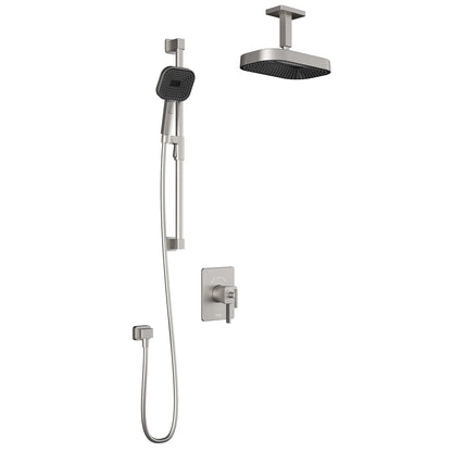 Kalia SquareOne™ TCD1 PREMIA : AQUATONIK™ T/P Coaxial Shower System with Vertical Ceiling Arm