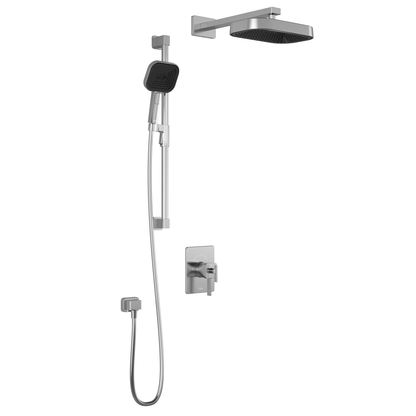 SquareOne™ TCD1 PREMIA (Valve Not Included) : AQUATONIK™ T/P Coaxial Shower System with Wallarm