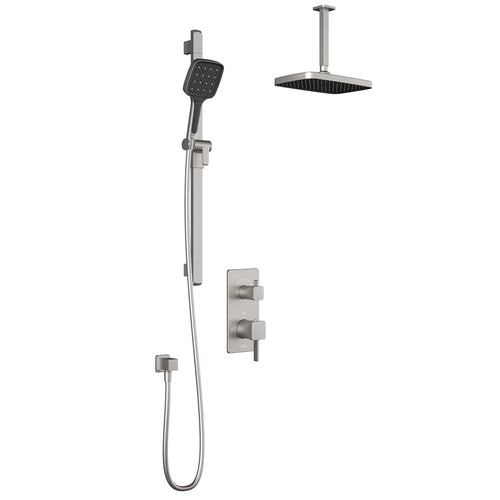 Kalia SquareOne™ TD2 PLUS : AQUATONIK™ T/P with Diverter Shower System with Vertical Ceiling Arm