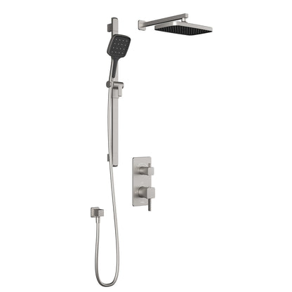 Kalia SquareOne™ TD2 PLUS (Valve Not Included) : AQUATONIK™ T/P with Diverter Shower System with Wallarm
