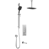SquareOne™ TB3 PLUS (Valve Not Included) : AQUATONIK™ T/P Push-Button Shower System with Vertical Ceiling Arm