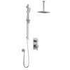 SquareOne™ PB4 (Valve Not Included) : Pressure Balance Shower System with 2-Way Diverter Valve and ½ NPT Connection Type with Vertical Ceiling Arm