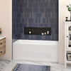 Zitta Skirt bathtub in alcove with left drain, 60" x 30'', in glossy white