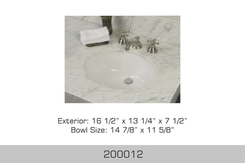 Bosco Undermount Bathroom Sink 16 1/2″ x 13 1/4″