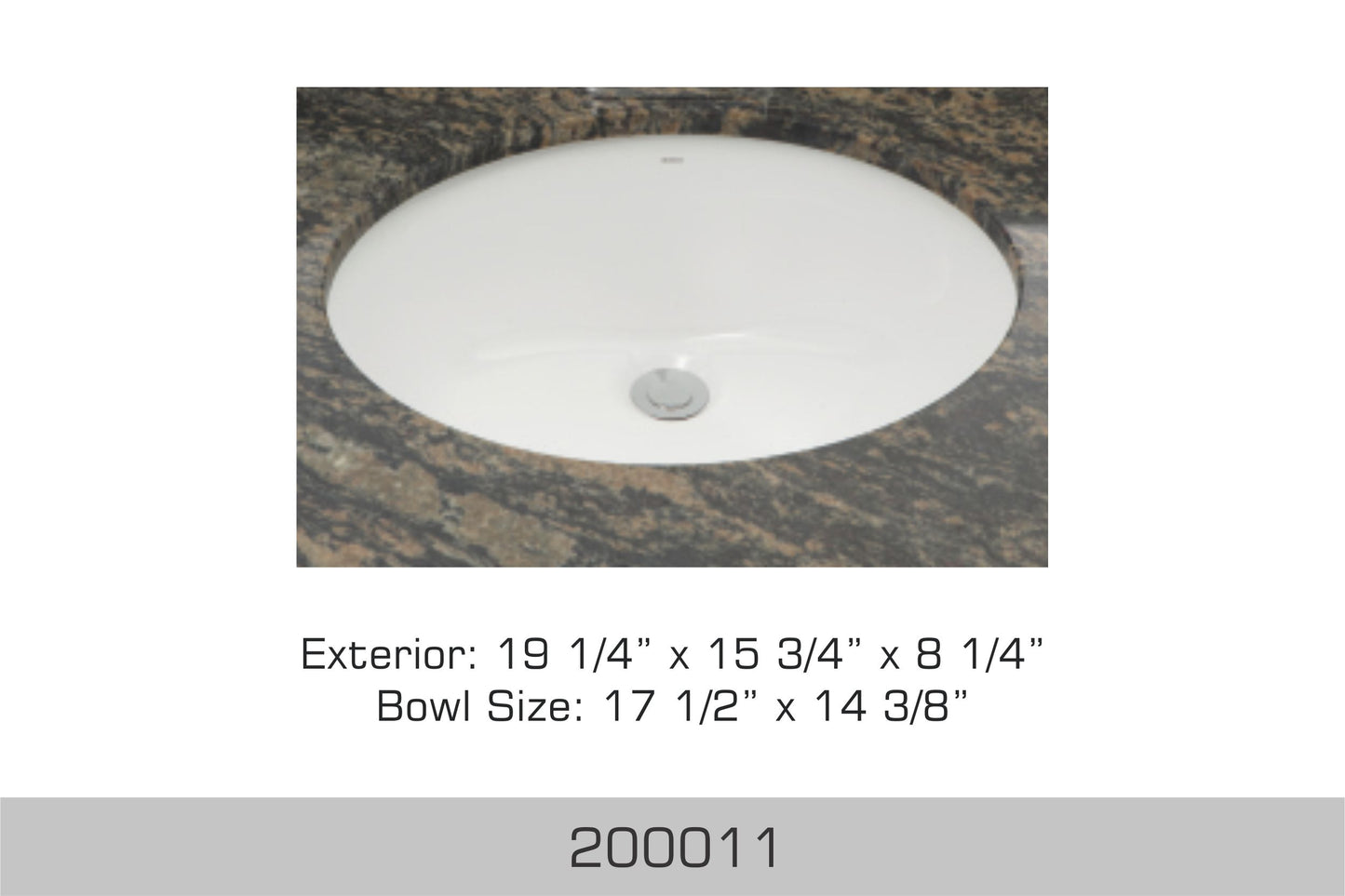Bosco Undermount Bathroom Sink 19 1/4″ x 15 3/4″