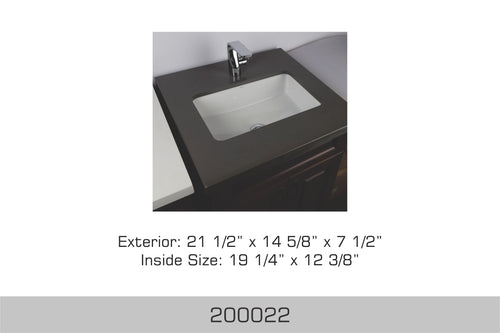 Bosco Undermount Bathroom Sink 21 7/8″ x 13 7/8″