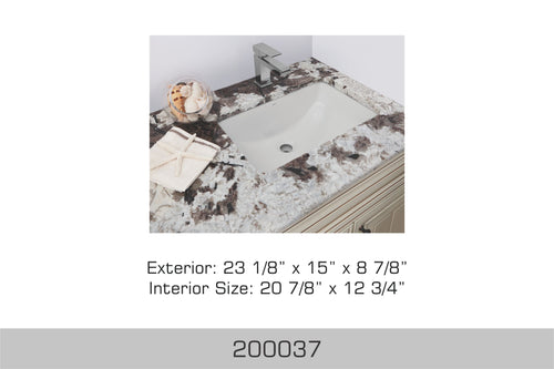 Bosco Undermount Bathroom Sink 23 x 15"