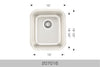 Bosco Builder Series Undermount Kitchen Sink 15 x 18.5