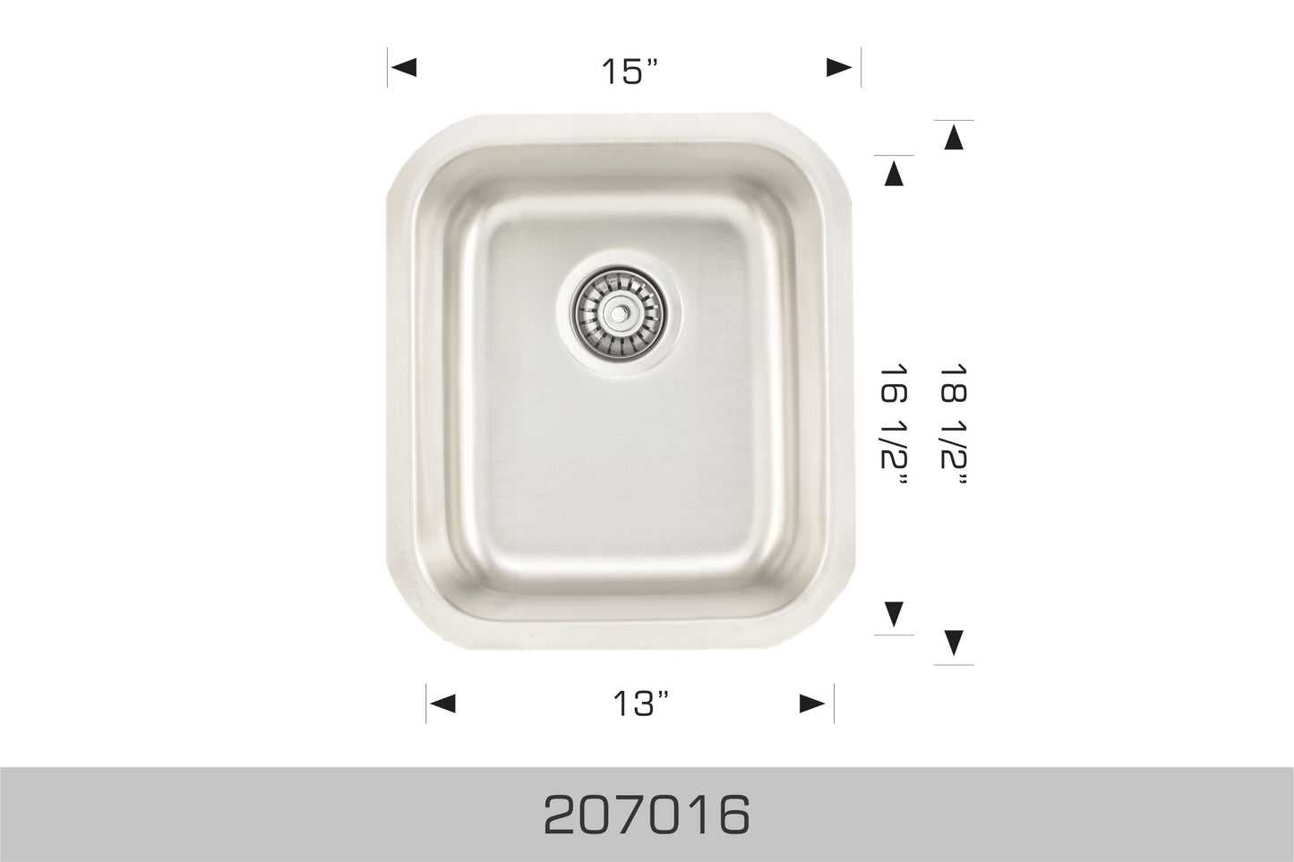 Bosco Builder Series Undermount Kitchen Sink 15 x 18.5