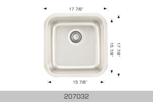Bosco Builder Series Undermount Sink 18 x 18