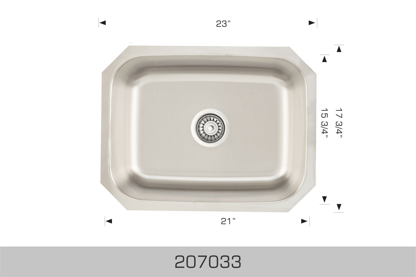 Bosco Builder Series Undermount Sink 23 x 17