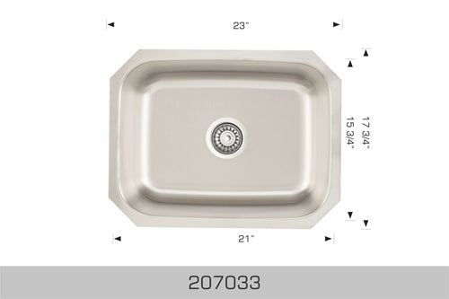 Bosco Builder Series Undermount Sink 23 x 17