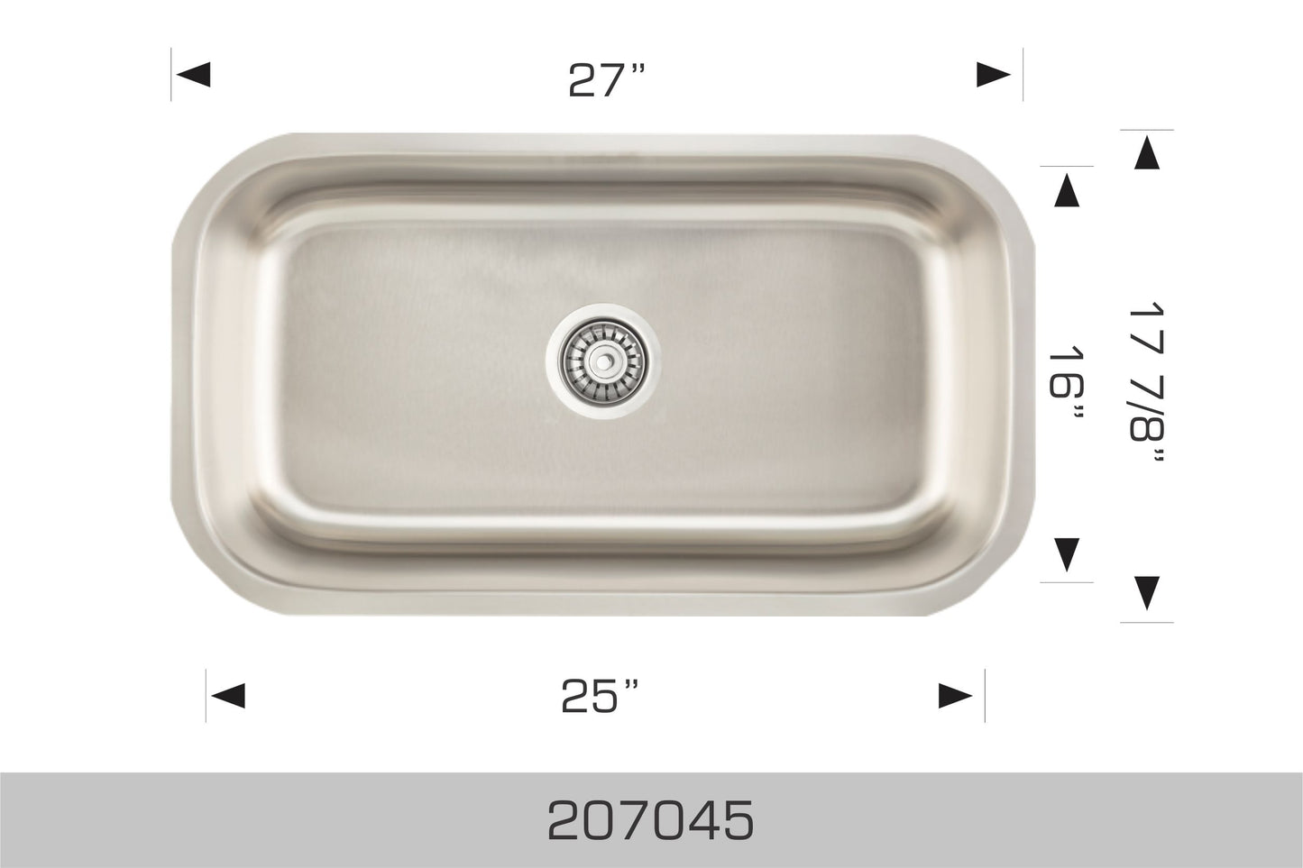 Bosco Builder Series Undermount Sink 27 x 18