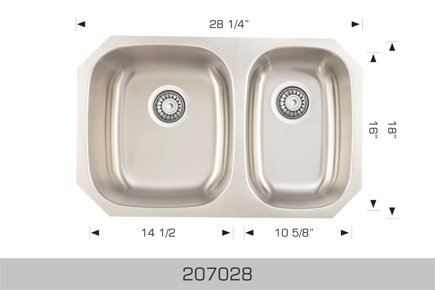 Bosco Builder Series Undermount Sink 28 x 18