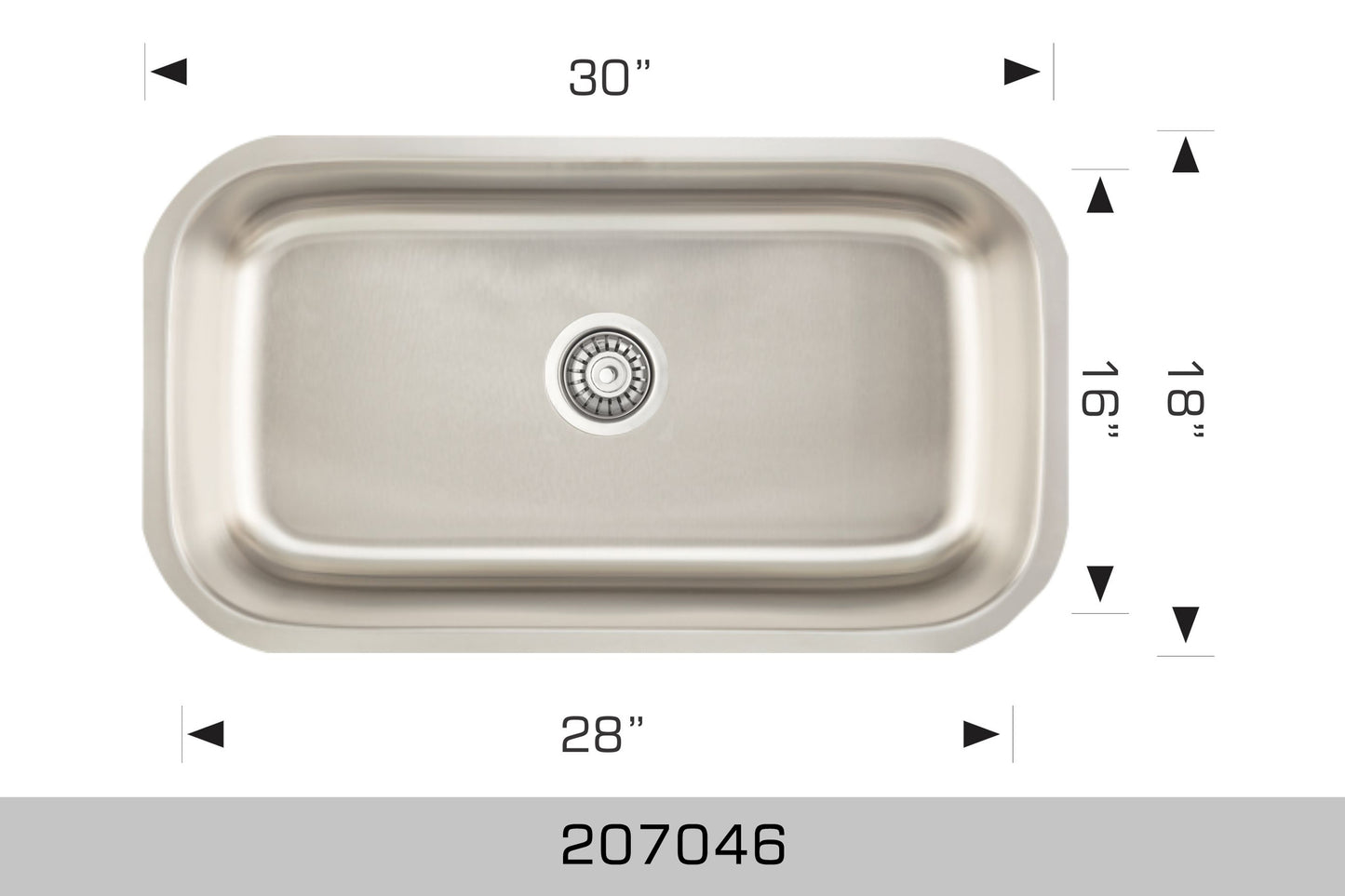 Bosco Builder Series Undermount Sink 30 x 18