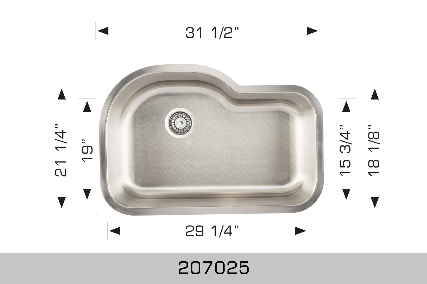 Bosco Builder Series Undermount Sink 31.5 x 21