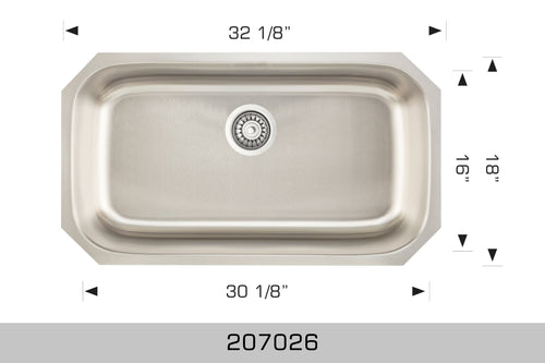 Bosco Builder Series Undermount Sink 32 x 18