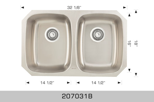 Bosco Builder Series Undermount Sink 32 x 18